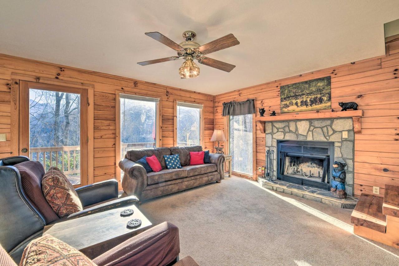 Cabin With Fire Pit 5 Mi To Cataloochee Skiing Villa Maggie Valley Exterior photo